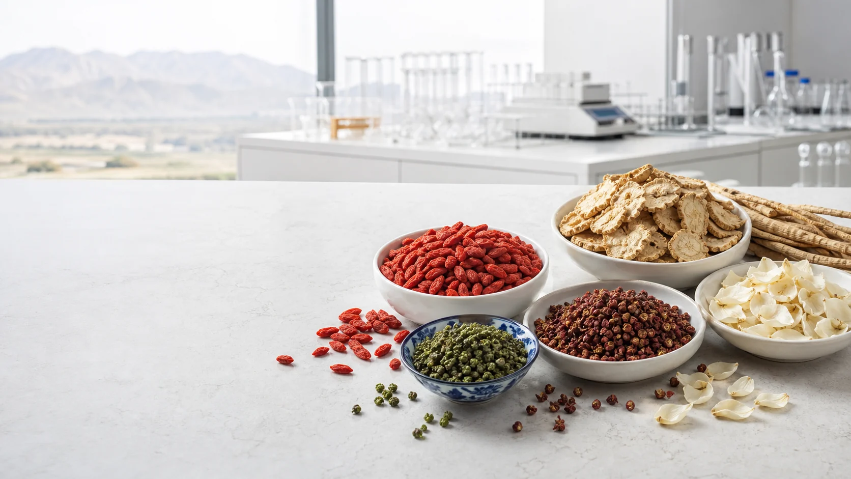 Goji berry, Sichuan pepper, angelica, and lily bulb ingredients